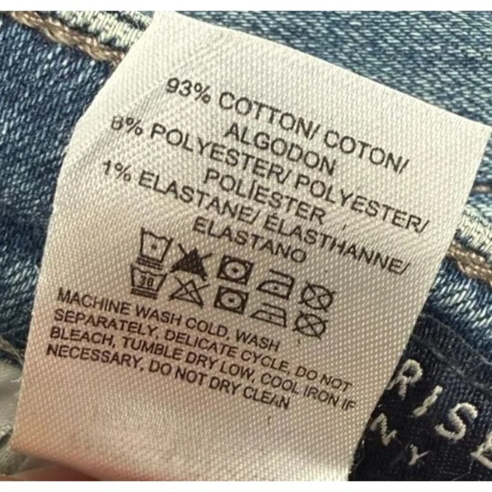 Lucky Brand Women's Ava Mid-Rise Skinny Jeans Size 6/28 Light Blue Wash Distress